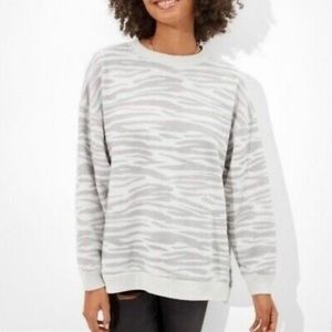 American Eagle Zebra Crew Neck